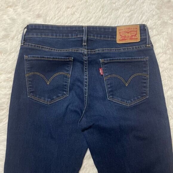 Levis 711 Skinny Jeans Womens Size 27 Stretch Dark Wash Blue Denim - Picture 5 of 5